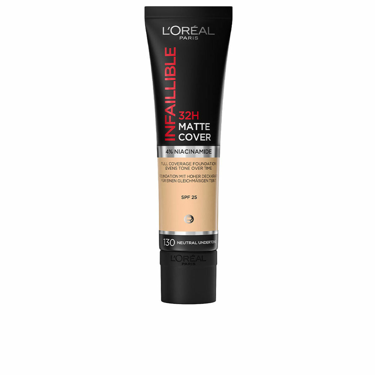 Liquid Make Up Base L'Oreal Make Up Infalible 32H Matte Cover Nº 130 neutral undertone Spf 25