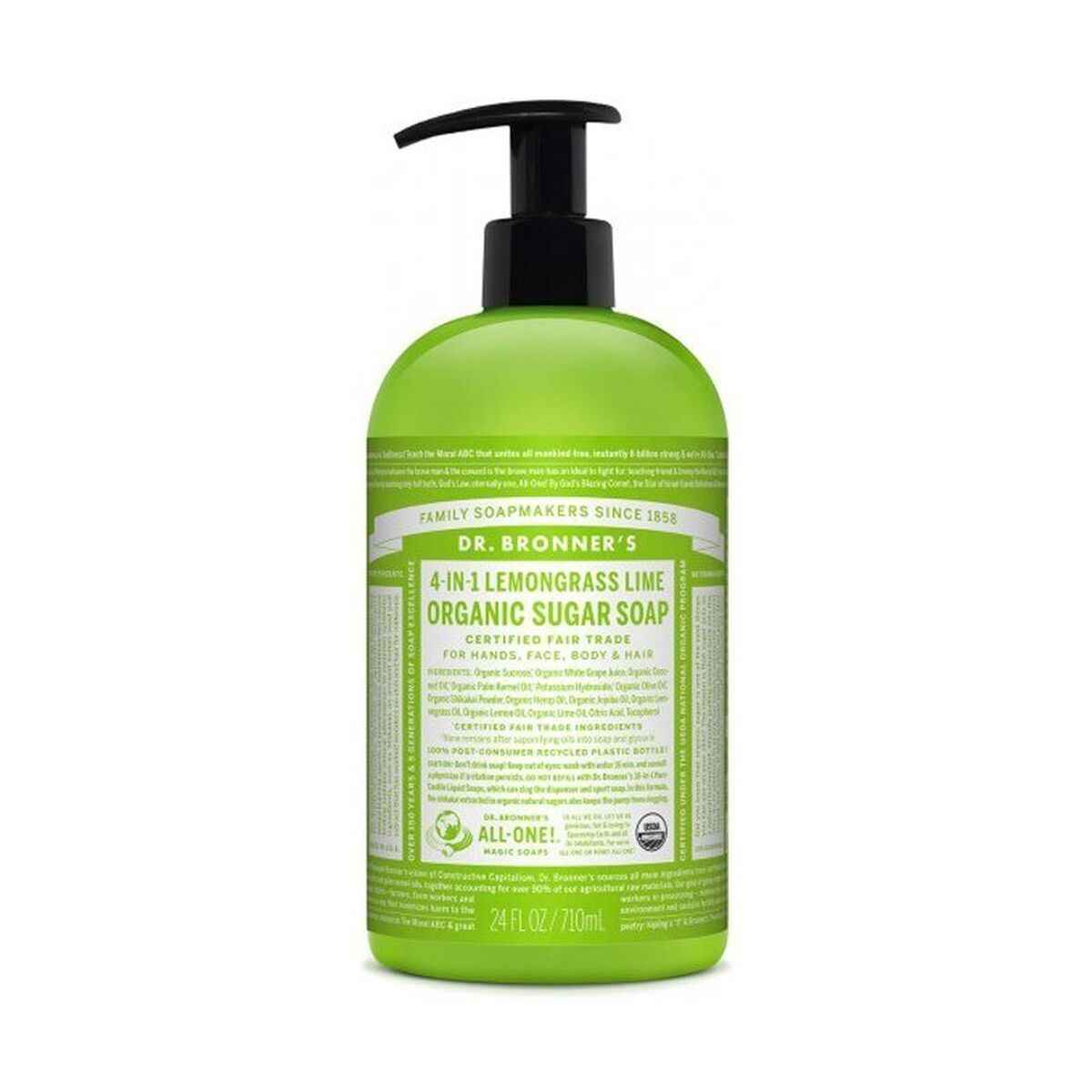 Liquid Soap Dr Bronner's Lemongrass Lime 710 ml Dr Bronners