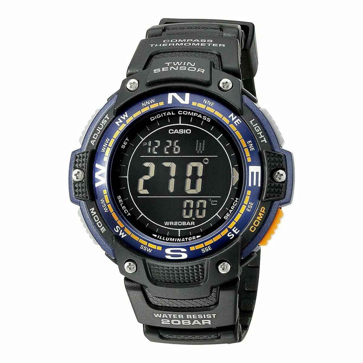 Men's Watch Casio SGW-100-2BCF Black (Ø 48 mm) Casio