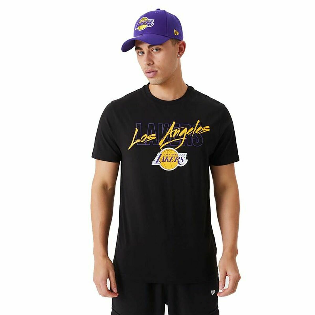 Men’s Short Sleeve T-Shirt New Era Script LA Lakers New Era