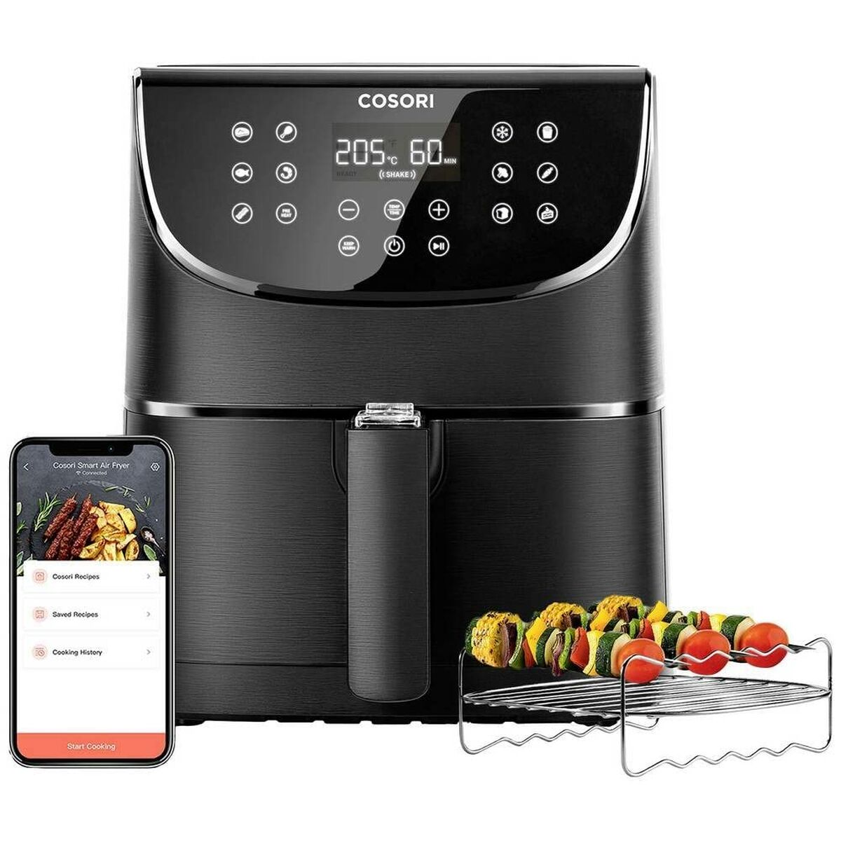 Air Fryer Cosori Smart Chef Edition Sort 1700 W 5,5 L