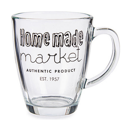 Mug Market Transparent Glass (320 ml) (6 Units) Vivalto