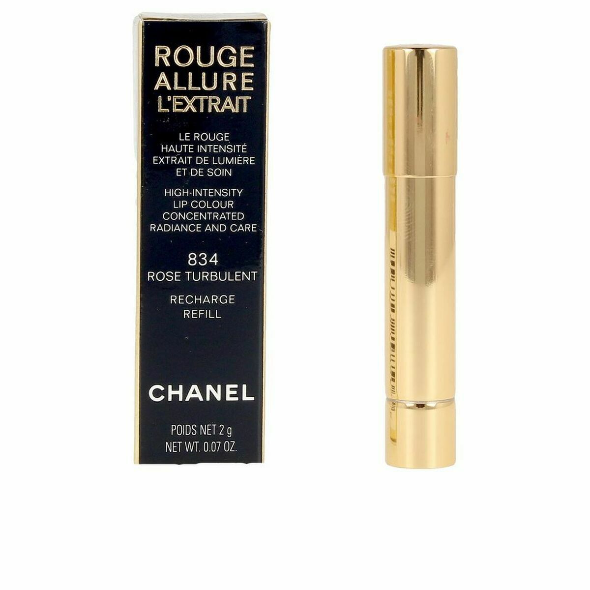 Lipstick Chanel Rouge Allure L'extrait - Ricarica Rose Turbulent 834 - Lipsticks Lip Glosses and Lip Pencils - Chanel - Default Title