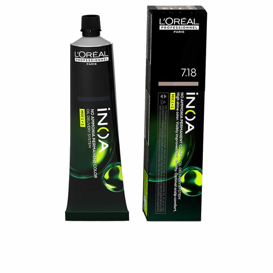 Permanent Dye L'Oreal Professionnel Paris Inoa Nº 7.18 60 g LOreal Professionnel Paris