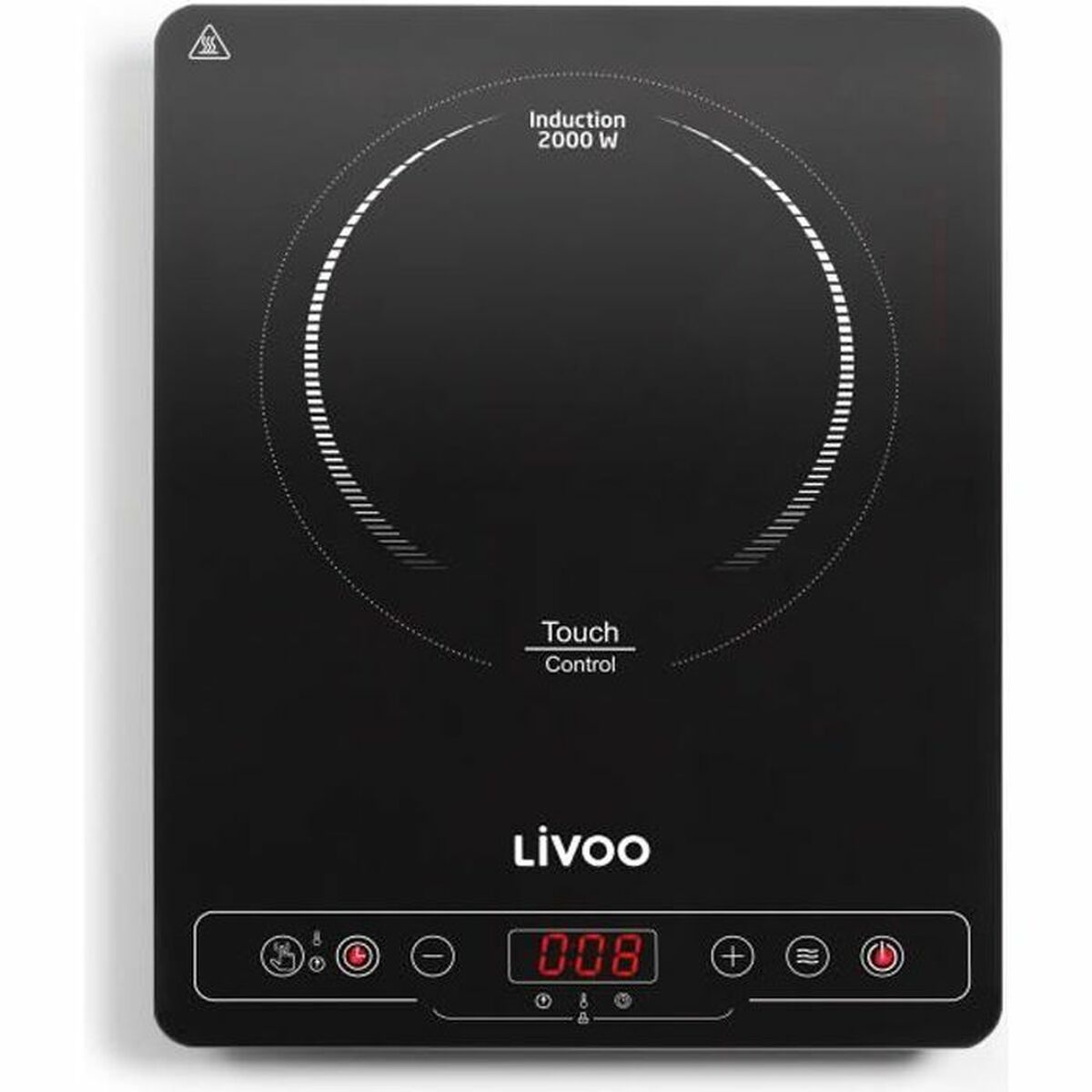 El-kogeplade Livoo DOC235 2000 W Sort