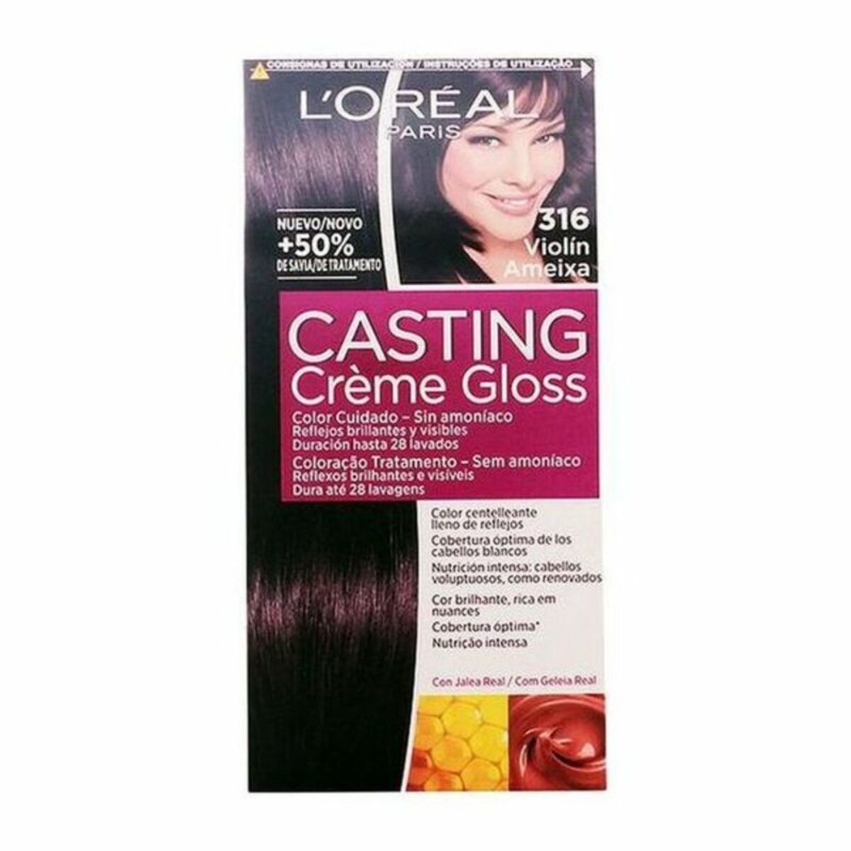 Dye No Ammonia Casting Creme Gloss L'Oreal Make Up Casting Creme Gloss Intense Violet 180 ml