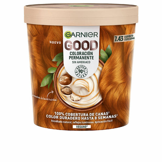 Permanent Colour Garnier Good Ammonia-free Nº 7.43 Cobrizo Cúrcuma Garnier