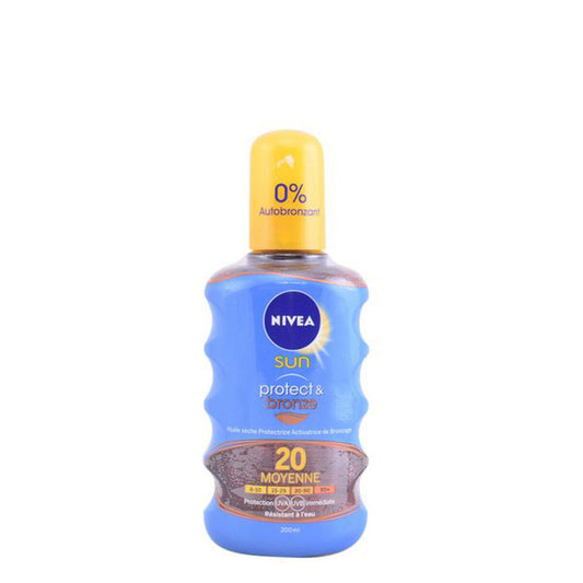 Solcremeolie Nivea Protect &amp; Bronze 200 ml Spf 20 Spray