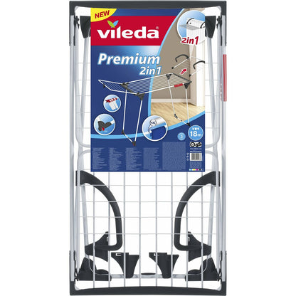 Clothes Line Vileda Premium Grey Steel 180 x 91 x 57 cm 2-in-1 Vileda