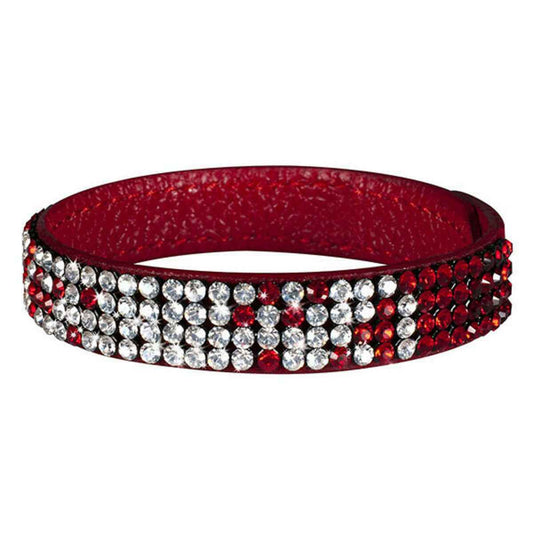 Ladies'Bracelet Glamour GBR1-055 (21 cm) Red Leather (18 - 19,5 cm) Glamour