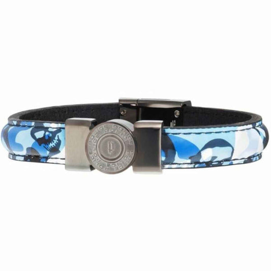 Men's Bracelet Police PJ25556BLU.03-S Leather Police