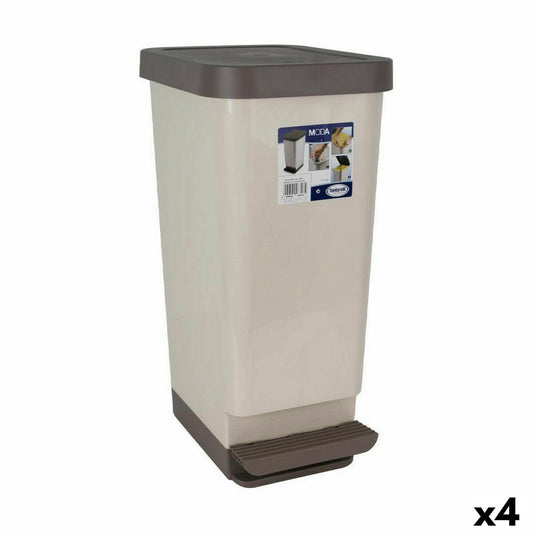 Pedal bin Tontarelli Moda Brown (4 Units) Tontarelli