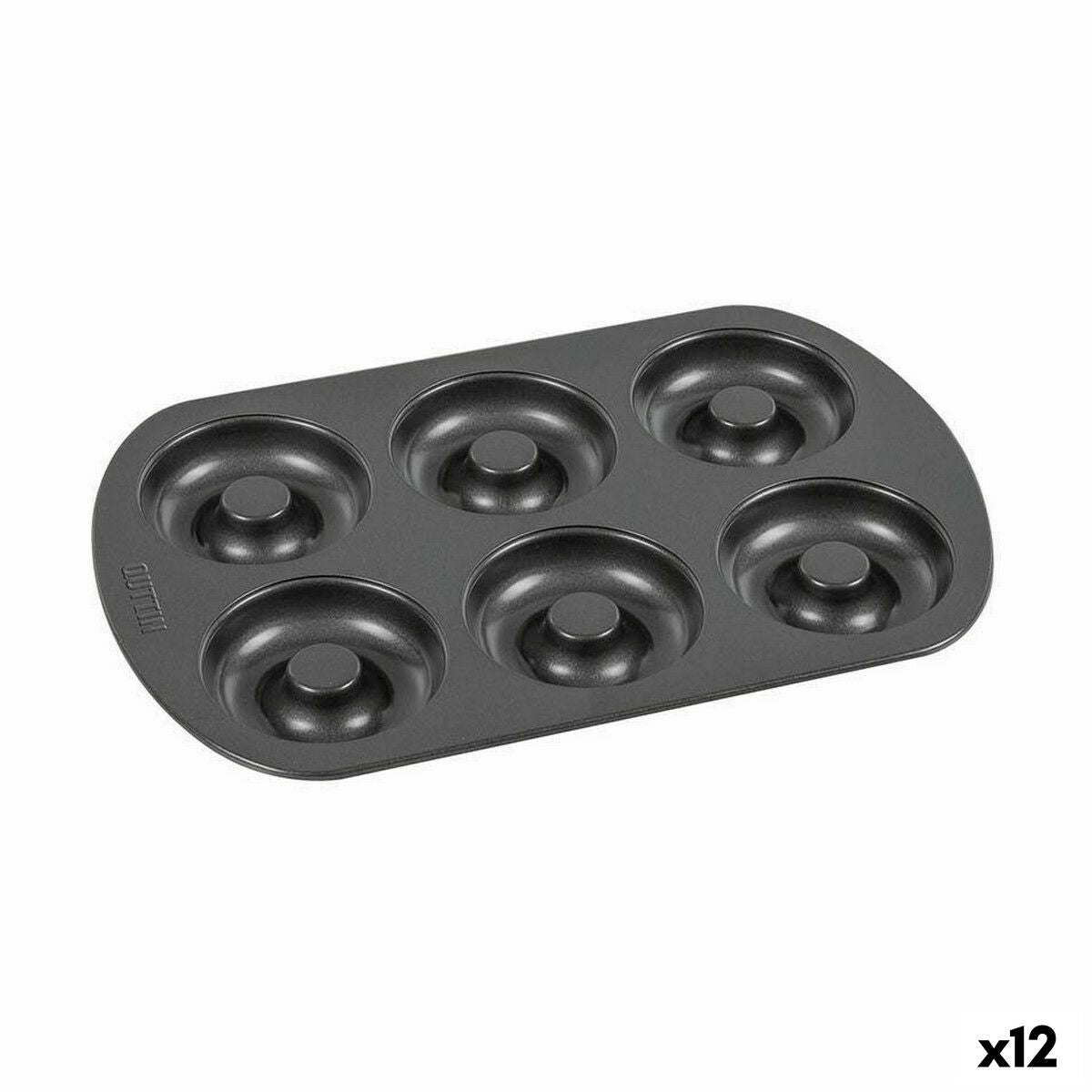 Ovnform Quttin Donuts Kulstål Sort 32 x 21 x 2,3 cm (12 enheder)