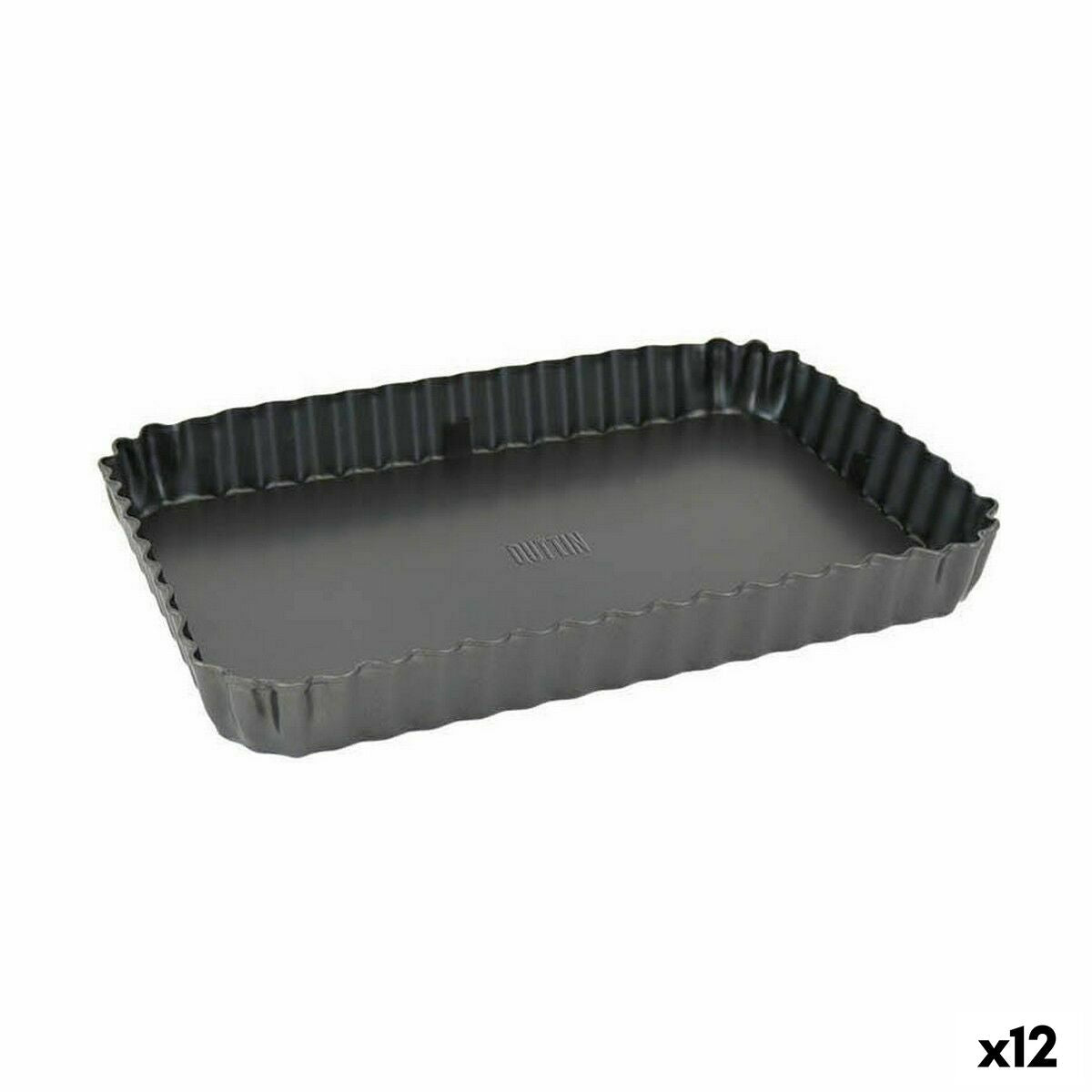 Springform Pan Quttin Black Carbon stål 25,5 x 17,2 x 3 cm (12 enheder)