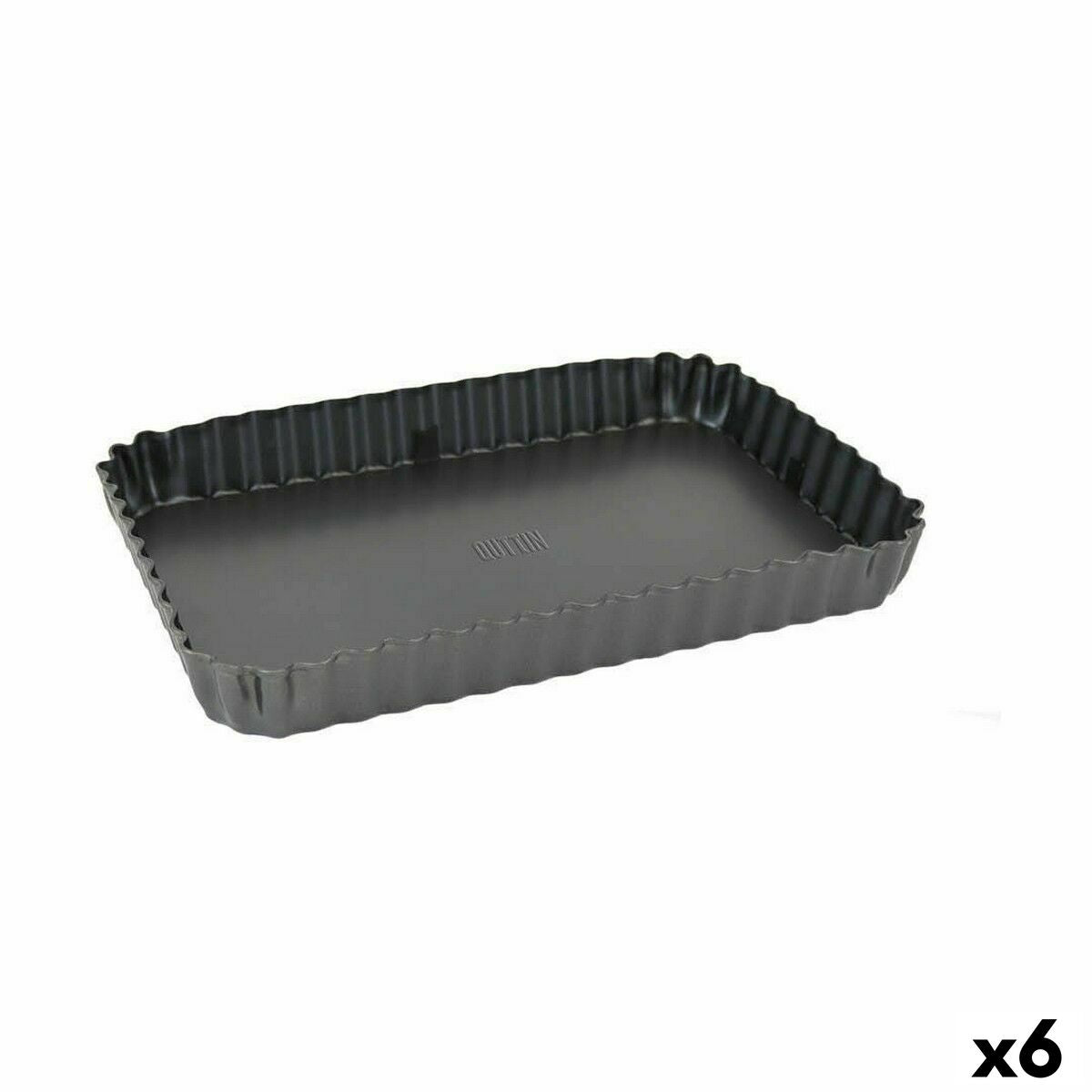 Springform Pan Quttin Black Carbon stål 31,5 x 21,5 x 3,5 cm (6 enheder)