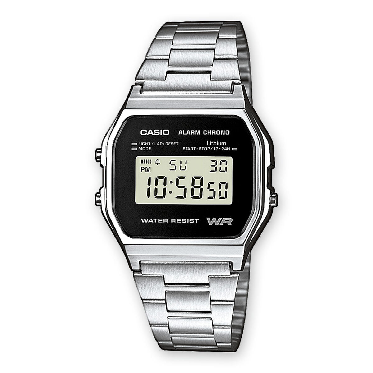 Men's Watch Casio A158WEA-1EF Black Grey Silver Casio