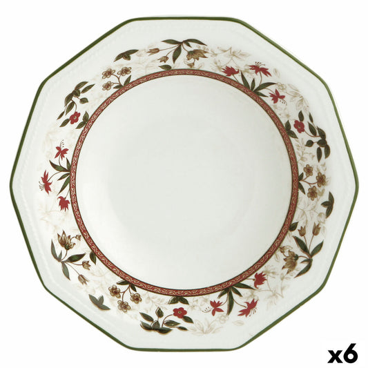 Deep Plate Queen´s By Churchill Assam Floral Keramik Kina porcelæn Ø 20,5 cm (6 enheder)