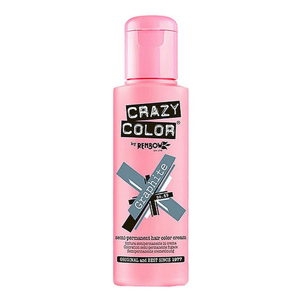 Semi-Permanent Tint Graphite Crazy Color Nº 69 (100 ml) Crazy Color