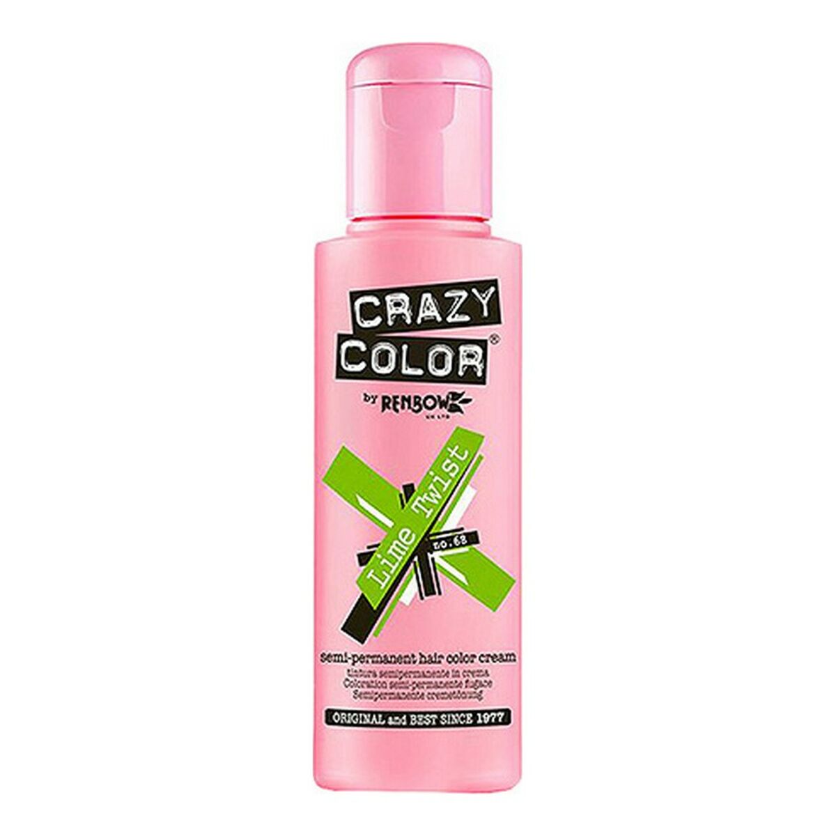 Semi-Permanent Tint Lime Twist Crazy Color Nº 68 (100 ml) Crazy Color