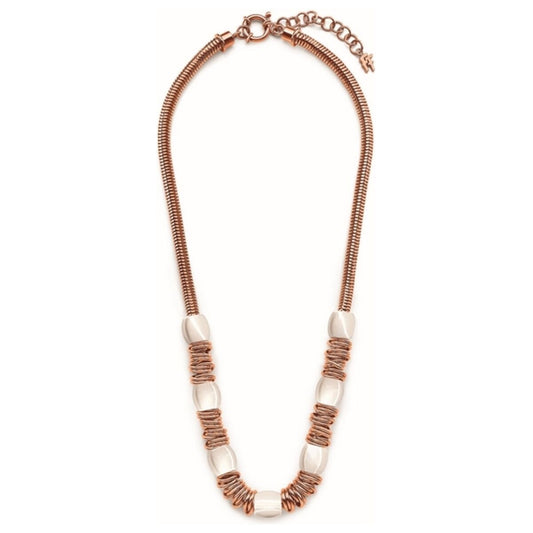 Ladies' Necklace Folli Follie 3N14T050RW_Acero Rosado 45 cm