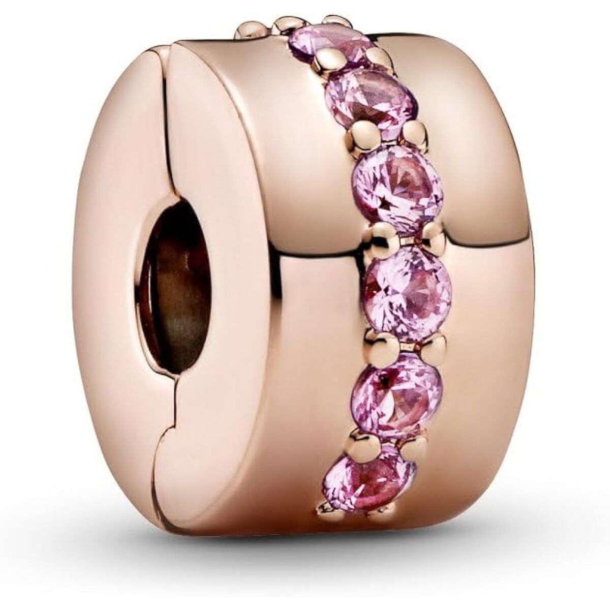 Woman's charm link Pandora PINK SPARKLING ROW byKim Pandora