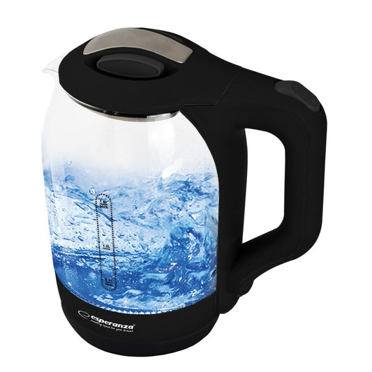 Kettle Esperanza EKK025K Black Multicolour Glass Plastic 1500 W 1,7 L