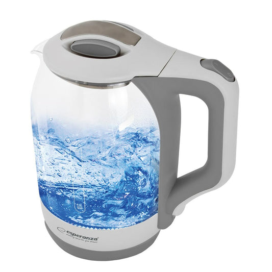 Kettle Esperanza EKK025W White Glass Plastic 1500 W 1,7 L