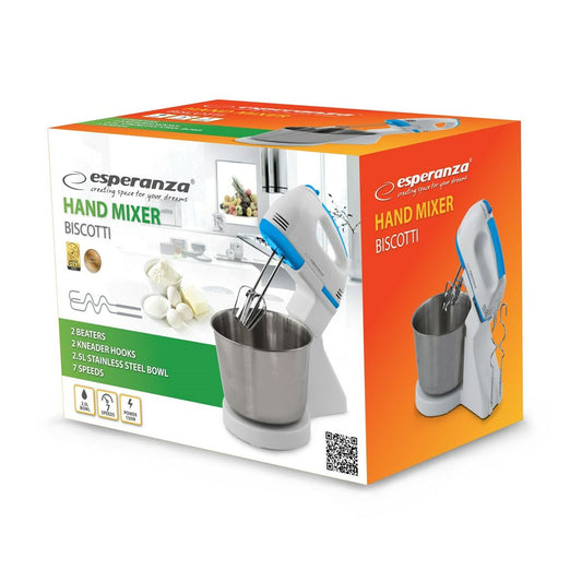 Kopblender Esperanza EKM019WB Hvid 150 W