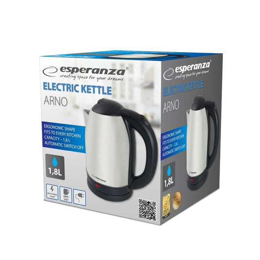 Kettle Esperanza EKK135X Grey Stainless steel Plastic 1500 W 1,8 L