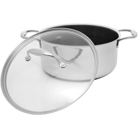 Gryde med låg Kohersen 71104 Sølv Rustfrit stål Aluminium Ø 24 cm 4,9 L