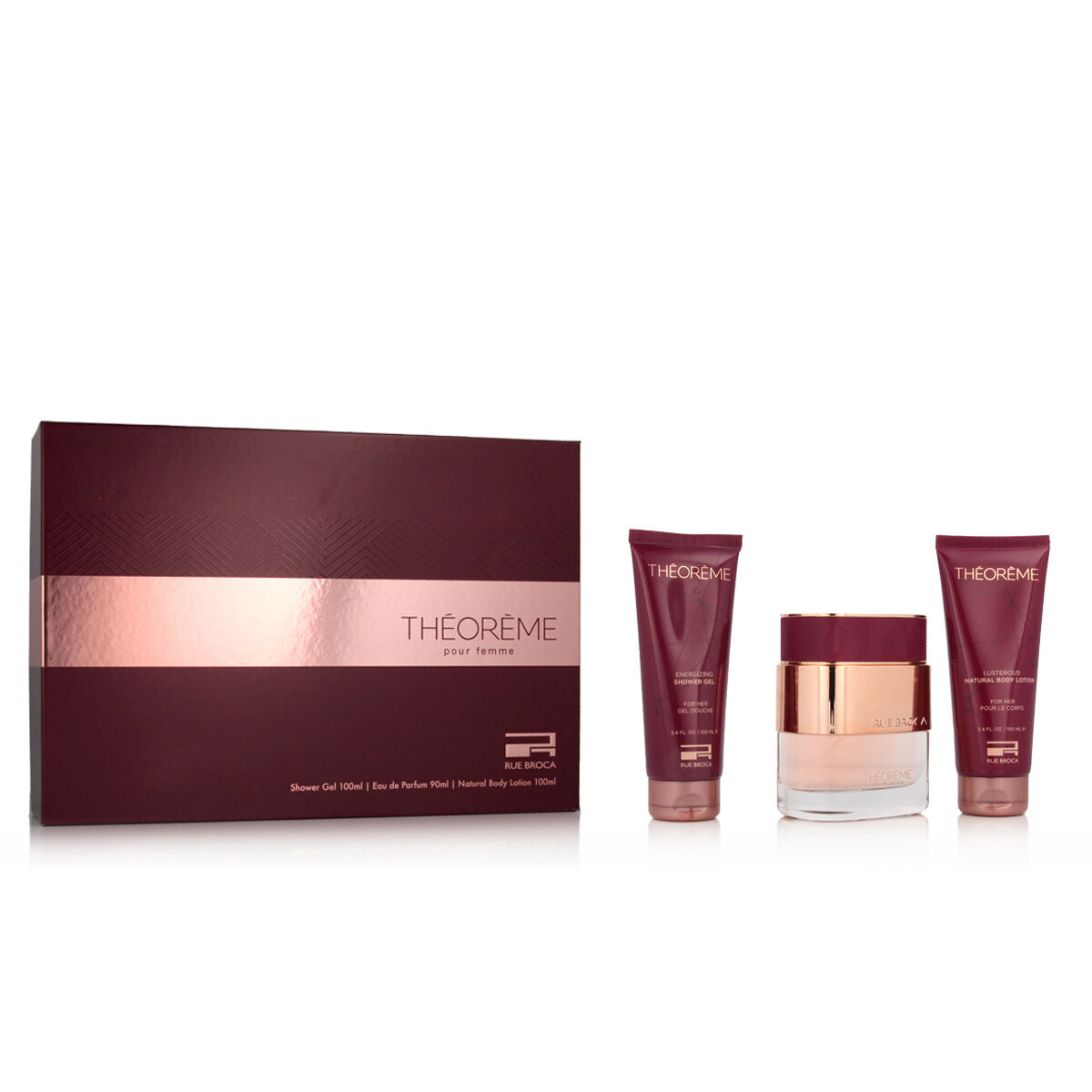 Women's Perfume Set Rue Broca Théorème Pour Femme EDP 3 Pieces Rue Broca