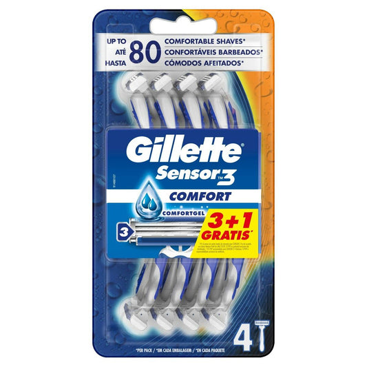 Disposable Razor Gillette Sensor 3 Comfort 4 Units Gillette