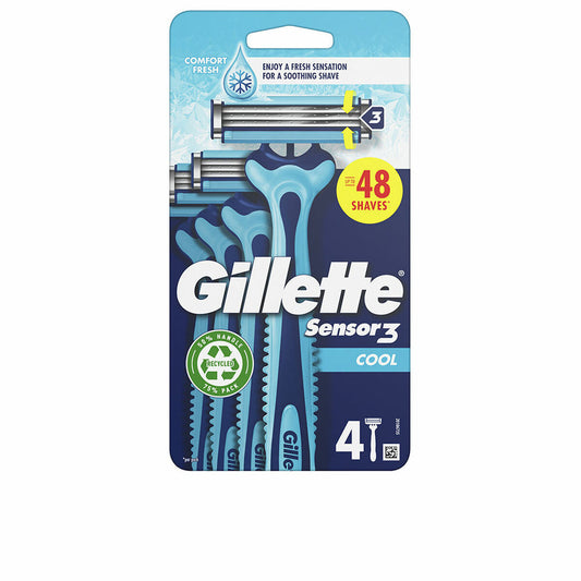 Disposable Razor Gillette SENSOR 3 COOL (4 Units) Gillette