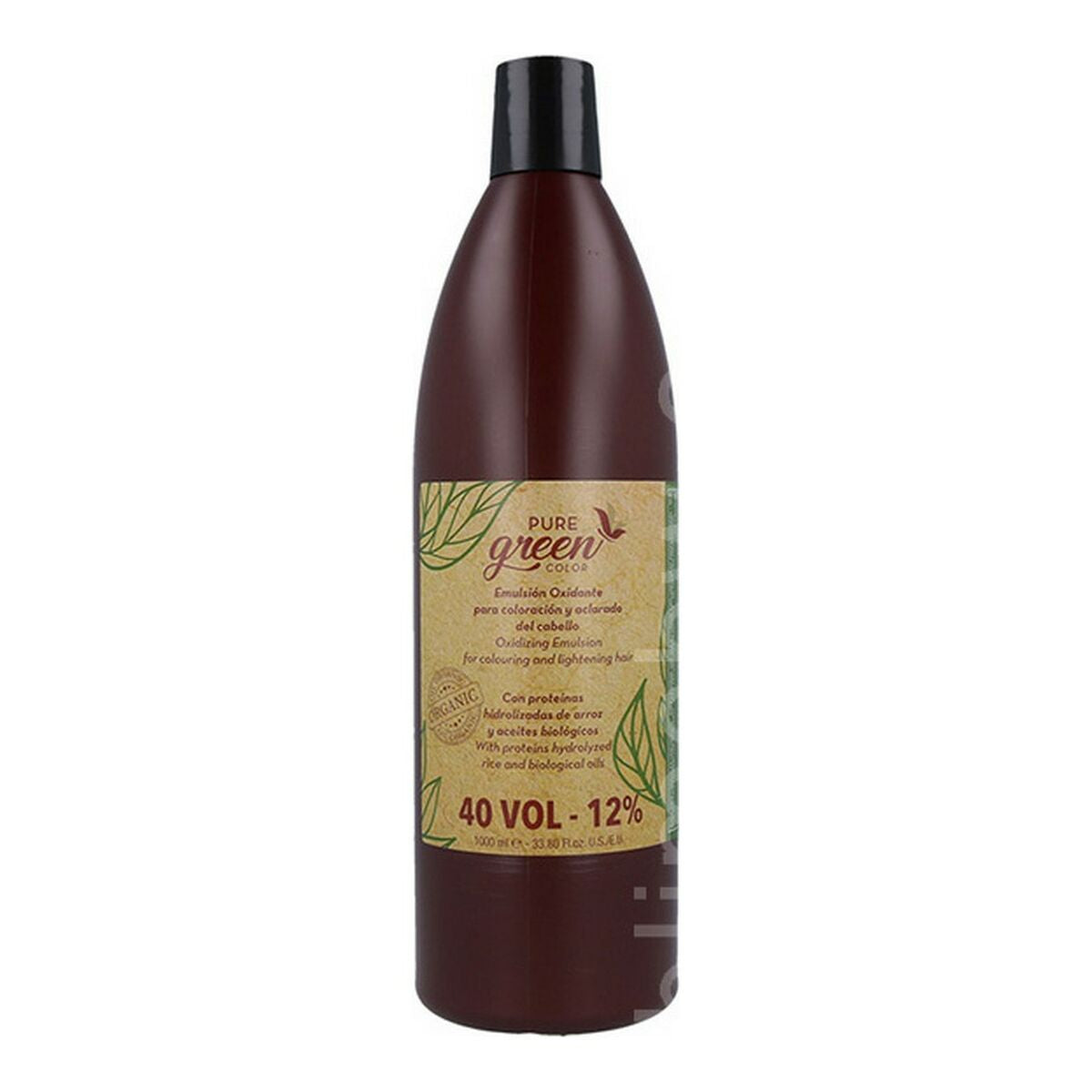 Hair Oxidizer Emulsion Pure Green Green Emulsión 40 Vol 12 % (1000 ml) Pure Green