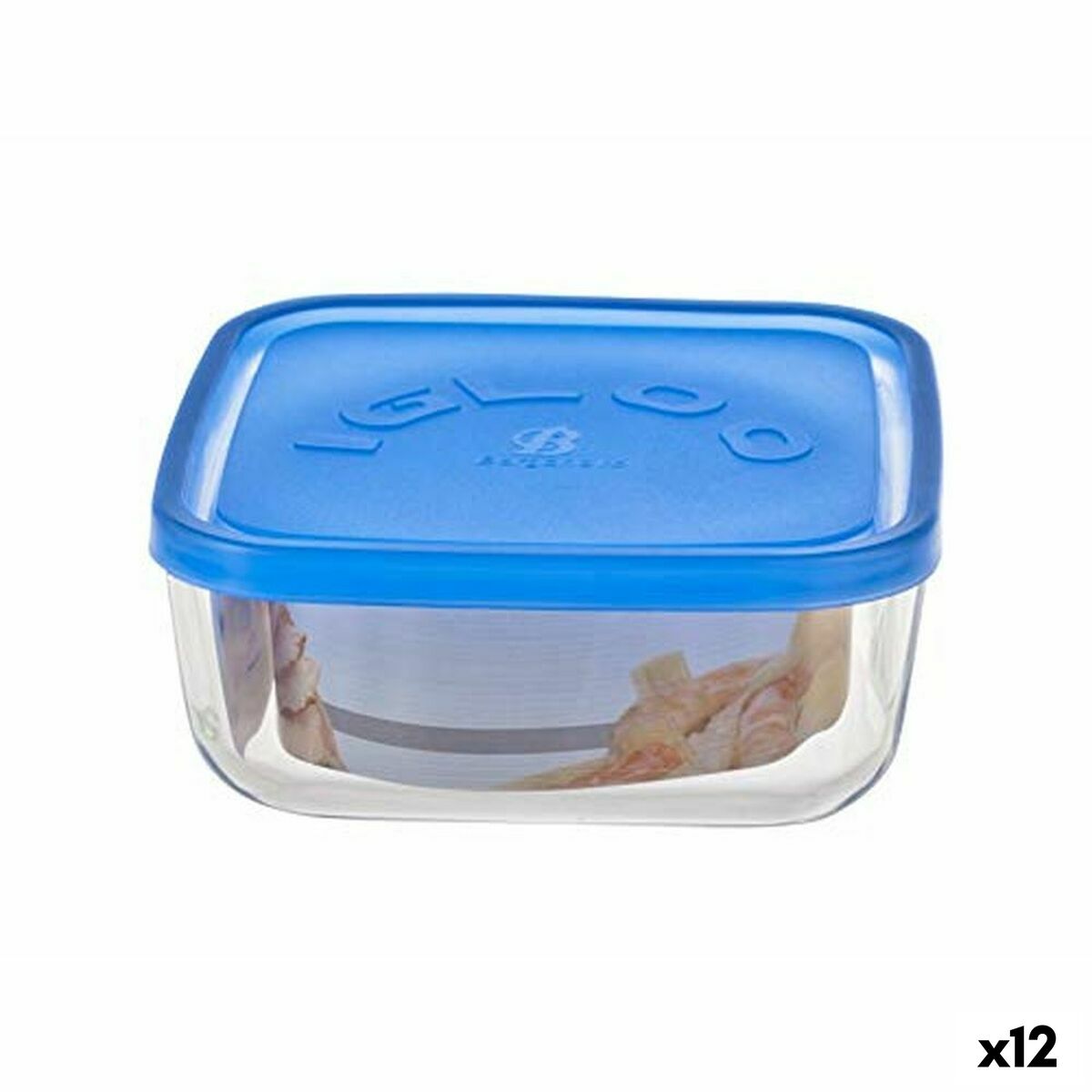 Madkasse Borgonovo 6277815 Blå 960 ml 15 x 15 x 6,2 cm (12 Enheder) (Ø 15 cm)