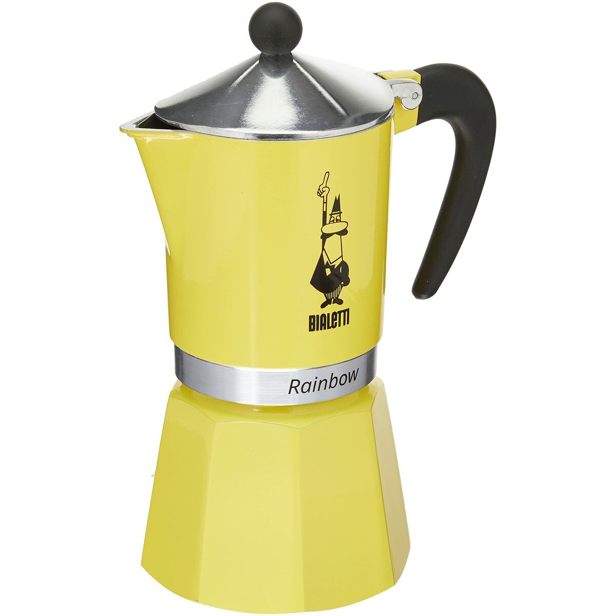 Italiensk kaffekande Bialetti Rainbow Yellow Metal 6 kopper