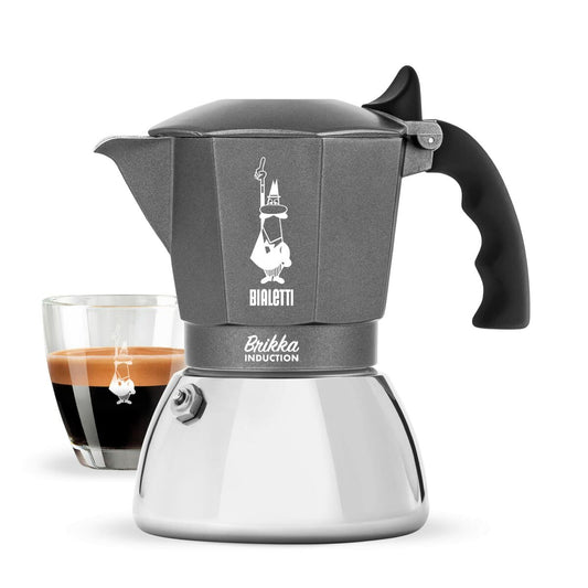 Italiensk kaffekande Bialetti Brikka sølv aluminium