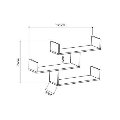 Shelve Alexandra House Living White Wood MDP 119 x 67 x 22 cm Alexandra House Living