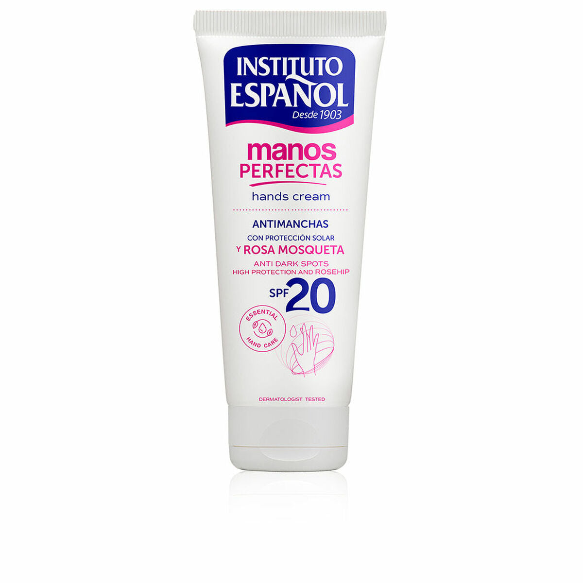 Hand Cream Instituto Español Manos Perfectas Spf 20 Rosehip 75 ml