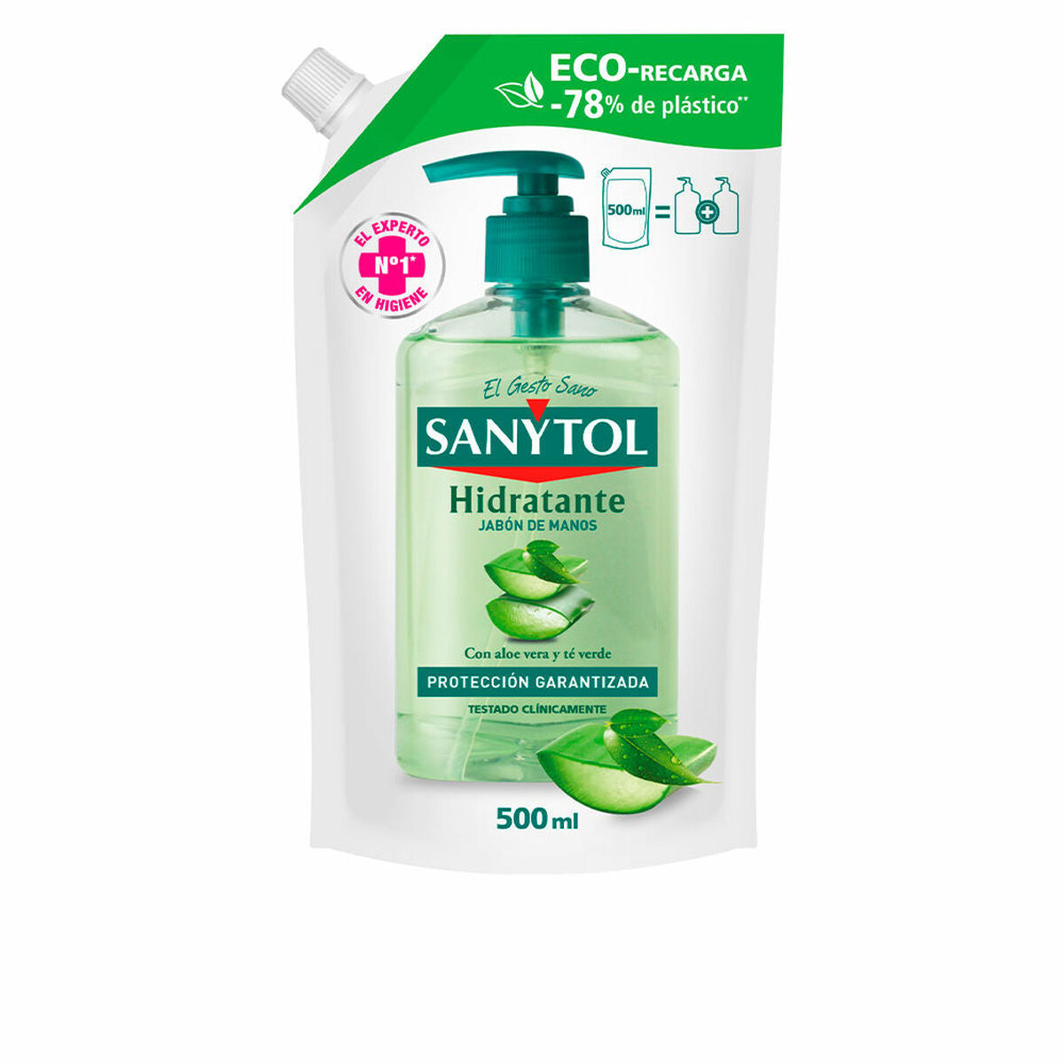 Hand Soap Sanytol Replacement Aloe Vera 500 ml