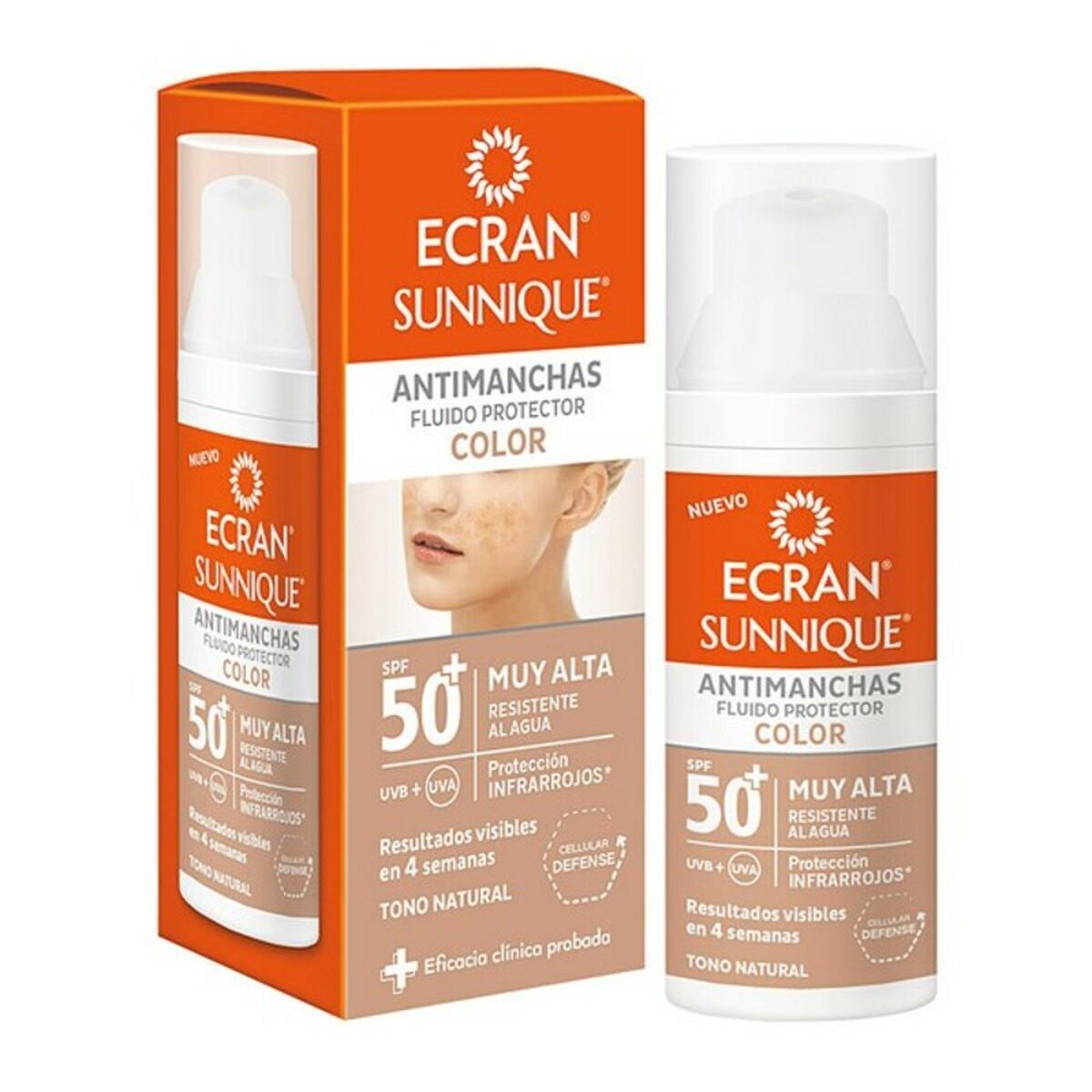 Anti Brown Spot Sun Lotion ECRAN SUNNIQUE COLOR Ecran Spf 50+ (50 ml) 50+ (50 ml)