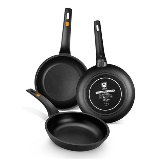 Non-stick frying pan BRA Sartén Efficient Ø 22 cm Black Aluminium