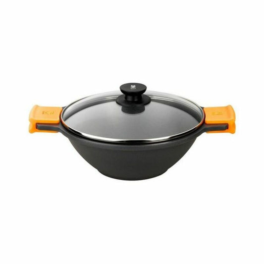 Pan BRA Braisogona_A272028 Sort Sort/Orange Metal Aluminium Ø 24 cm Ø 28 cm