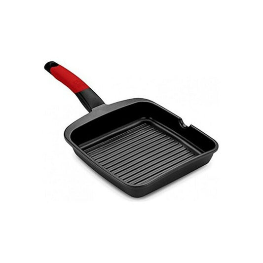 Grillpande med striber BRA A411428 (28 x 28 cm) Rød