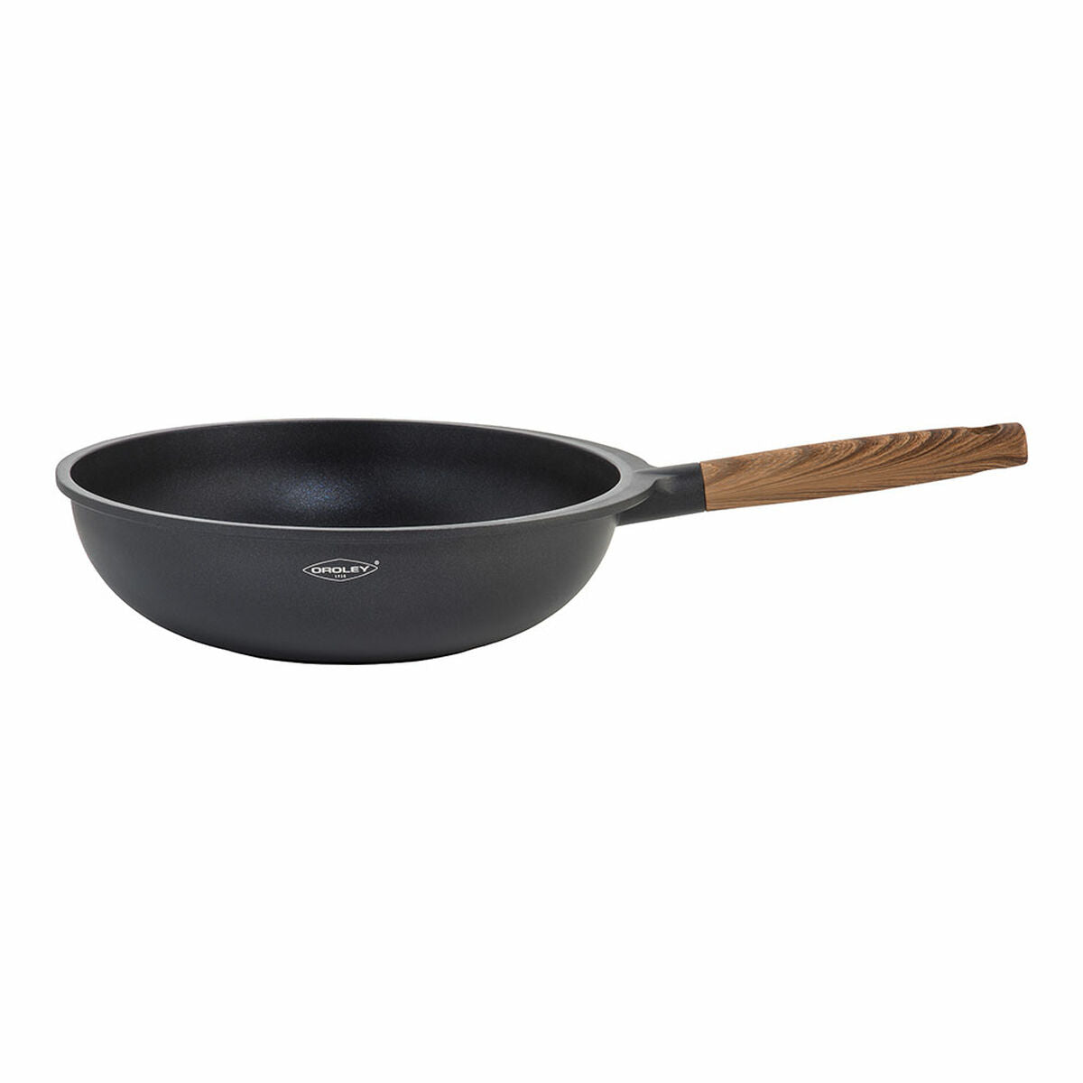 Wok Pan Oroley Nature Træ Støbt aluminium 30 cm