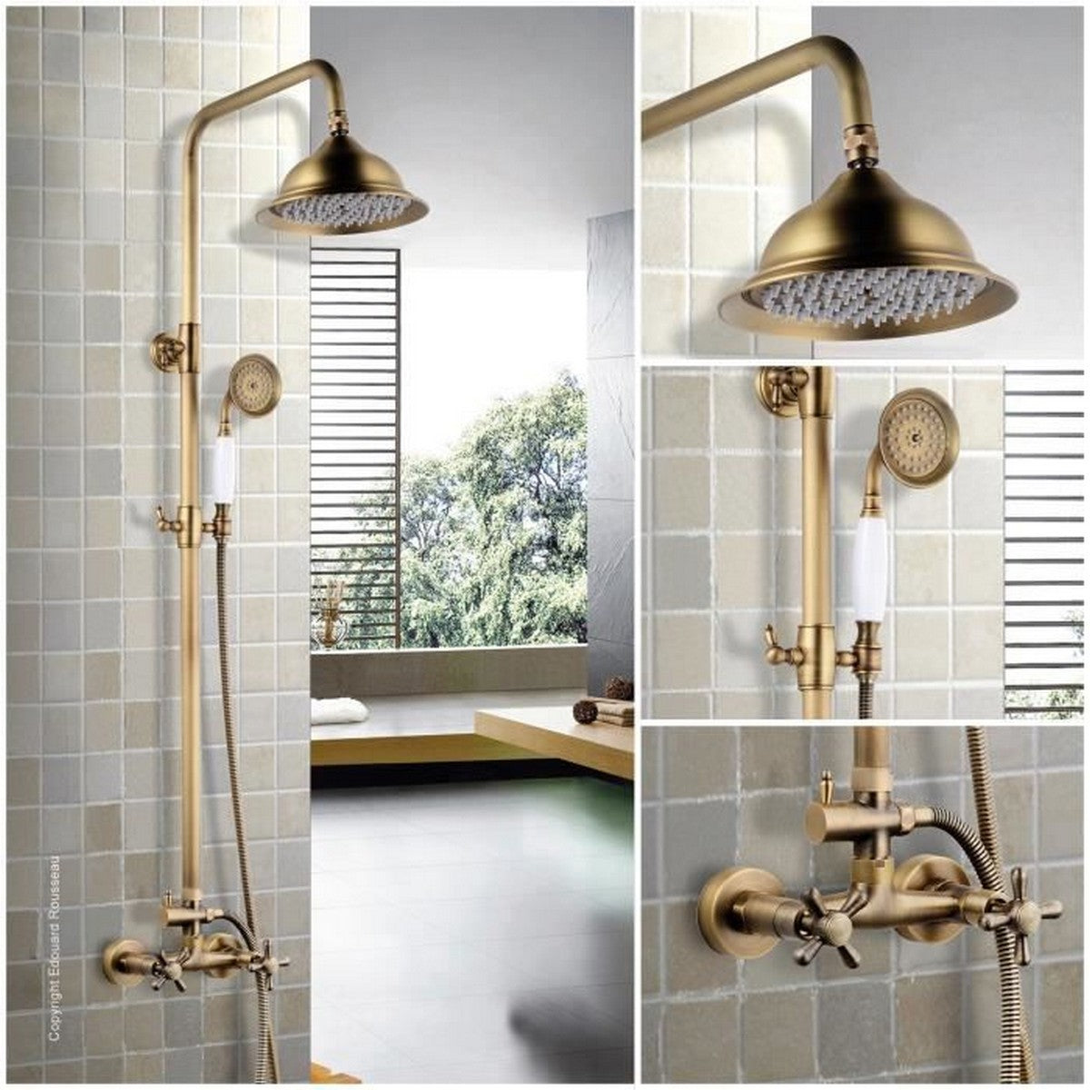 Shower Column Rousseau Grey Bronze Stainless steel Rousseau