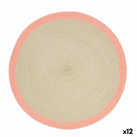 Dækkeserviet Quid Kaleido Pink Plastic 38 cm (12 enheder)