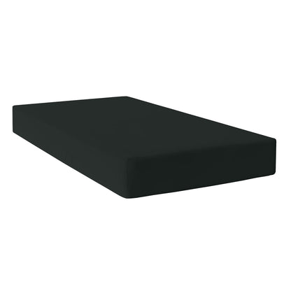 Fitted sheet HappyFriday BASIC Black 90 x 200 x 32 cm