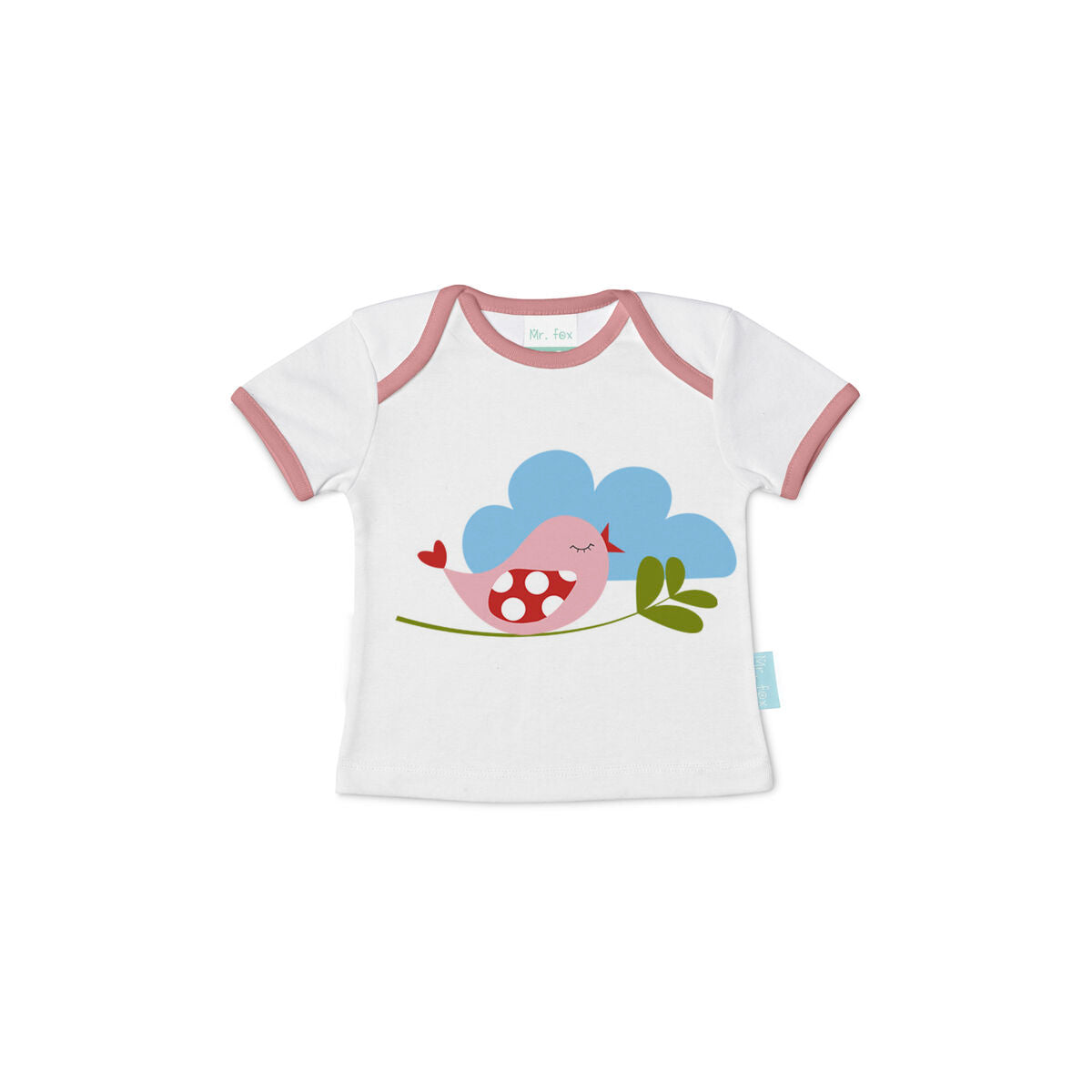 Child's Short Sleeve T-Shirt HappyFriday Mr Fox Little Birds Multicolour 12-18 Months HappyFriday