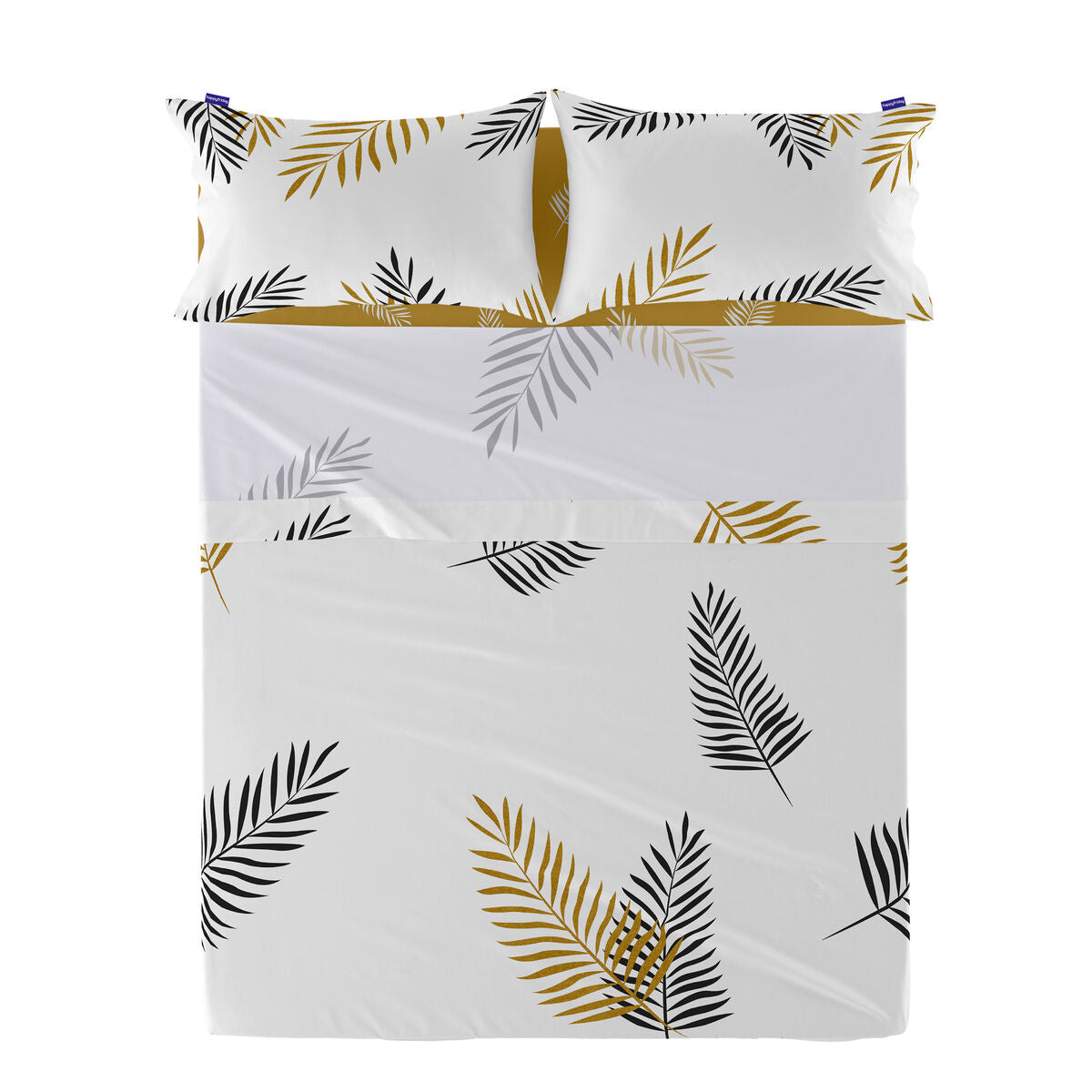 Top sheet HappyFriday Blanc Foliage Multicolour 240 x 270 cm